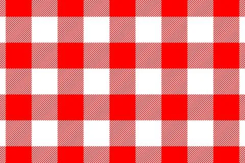 Red Gingham seamless pattern. Texture from rhombus/squares for - plaid, table Illustrazione stock