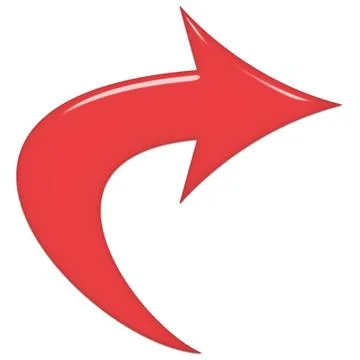 Red Glass Arrow Stock Illustration