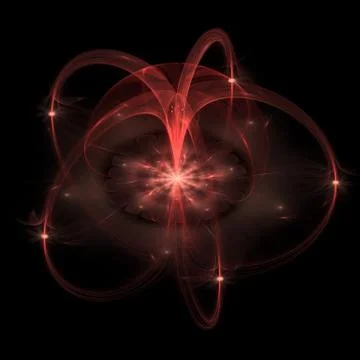 Red glass flower Stock Illustration