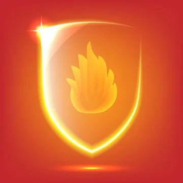 Red glass shield Stock Illustration
