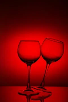 Red glasses composition Foto stock