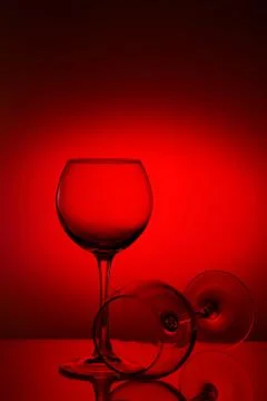 Red glasses composition Foto stock