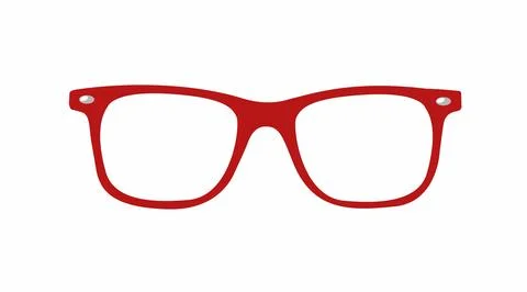 Red glasses frame. Stock Illustration