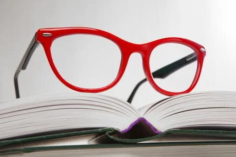 Red glasses Stock Photos