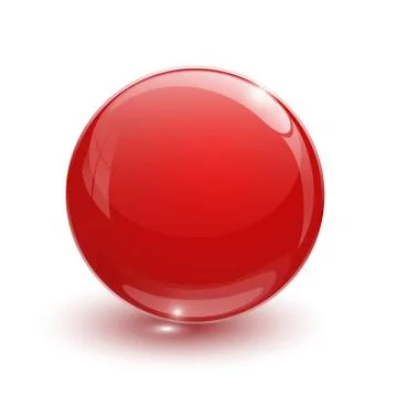 Red glassy ball Stock Illustration