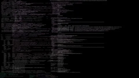 Red Glitch Code Background Error Data and Cyber Security glitch effects, distort Stock Footage 341904411