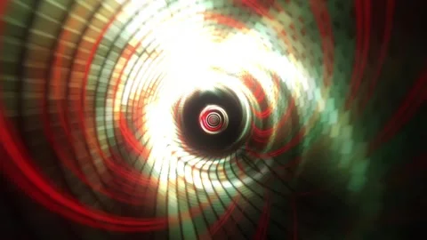 Red Glitch Ring Tunnel VJ Loop Stock Footage 329984023