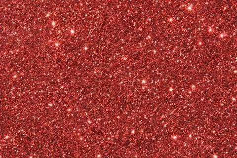 Red glitter background. Sparkle texture. Stock Photos