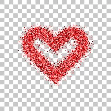 Red glitter Christmas tree Stock Illustration