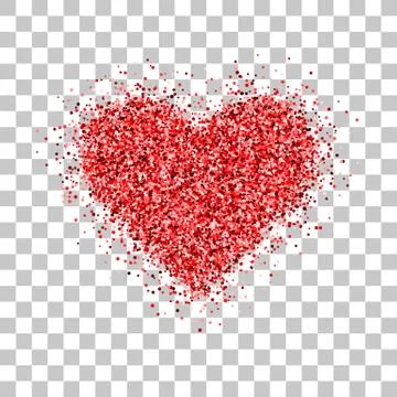 Red glitter Christmas tree Illustrazione stock