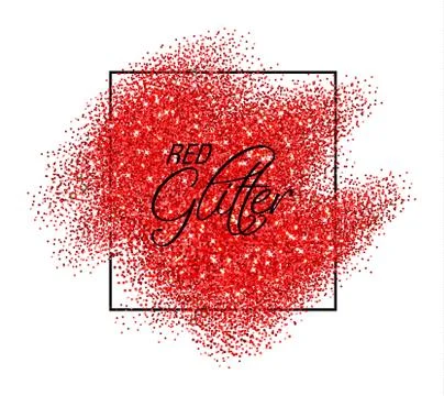 Red glitter effect Vector realistic. Shiny texture. Detailed 3d illustration. Ilustración de archivo