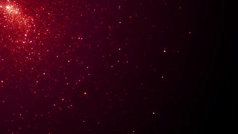 Red glitter particles slowly floating in dark background animation Stock Footage 327625101