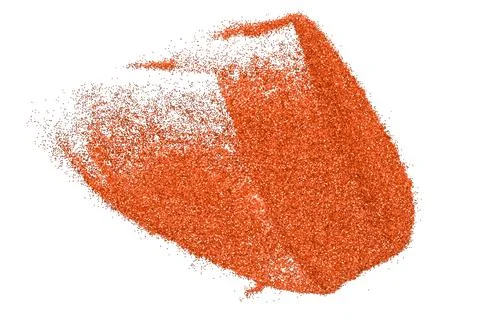 Red glitter powder isolated on white background Stock Illustration
