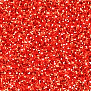 Red glitter seamless pattern, Shiny party background with red shimmer texture Stock Illustration