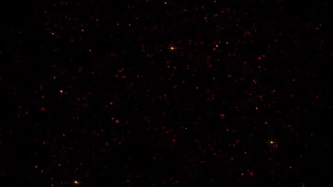 Red Glitter Space Storm Background 4K Loop Stock Footage 304544417