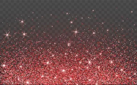Red glitter sparkle on a transparent background. Vibrant background with twin Stock Illustration