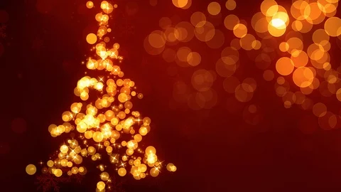 Red Glittering Christmas Tree Stock Footage 97896822