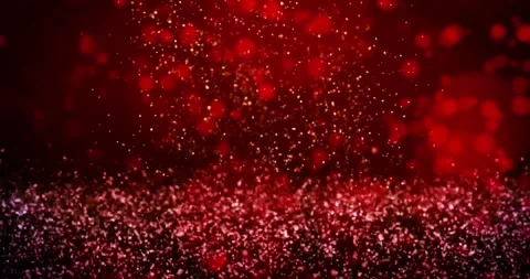 Red Glittry Dust Are Blinking And Glowing Stock-Footage 185017255