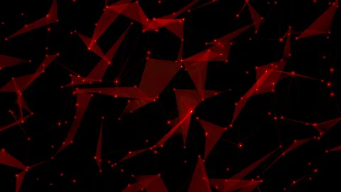 Red Global Cybersecurity Alert Background with Glowing Plexus Network and Stock Footage 340117330