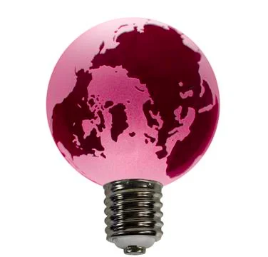 Red globe as bulb Stock Illustration