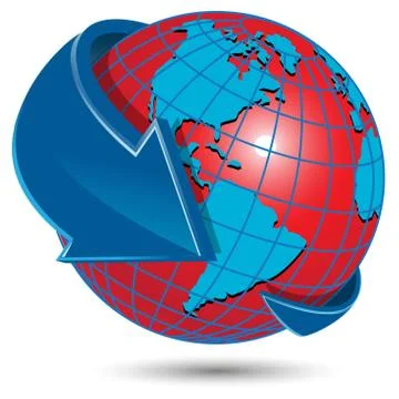 Red Globe Illustrazione stock
