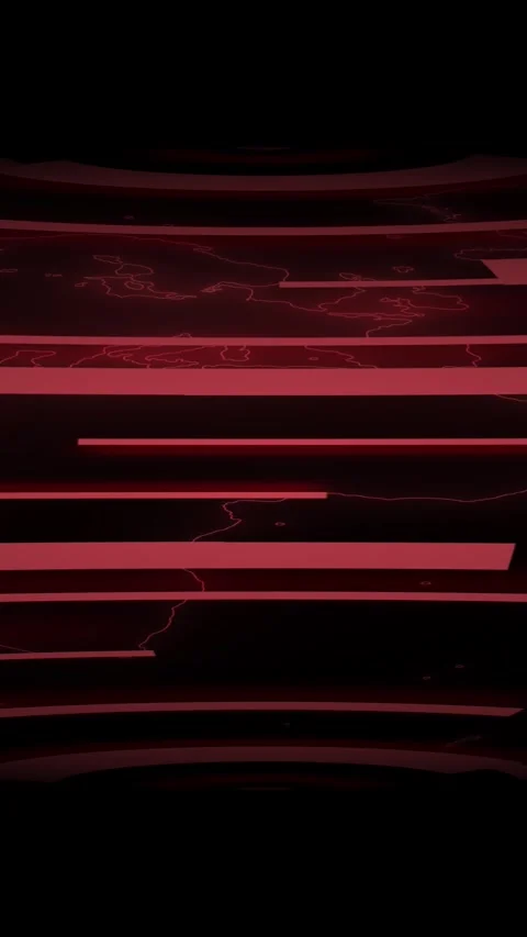 Red globe outline with horizontal lines on dark. Red globe outline abstract.. Stock Footage 345962781