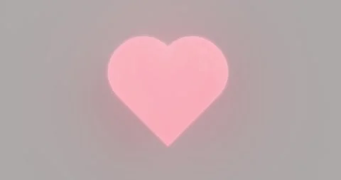 Red Glossy 3D Heart Pulsing with Pink Emission Glow 4K 60fps Seamless Loop Stock Footage 325367178