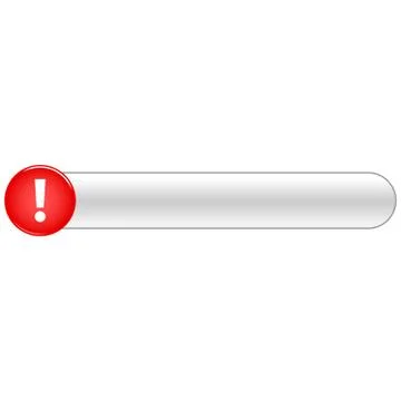 Red glossy button exclamation mark sign 스톡 일러스트