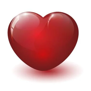 Red glossy heart Stock Illustration