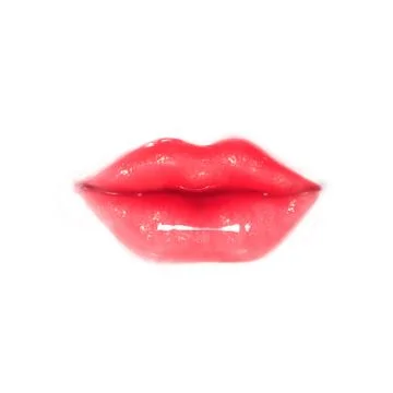 Red glossy lips Stock Illustration