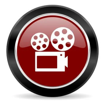 Red glossy web button Stock Illustration