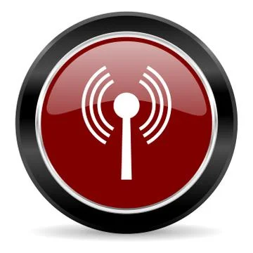 Red glossy web button Stock Illustration