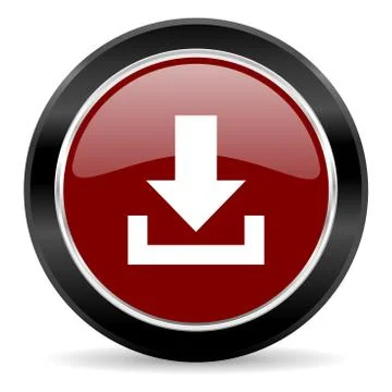 Red glossy web button Stock Illustration