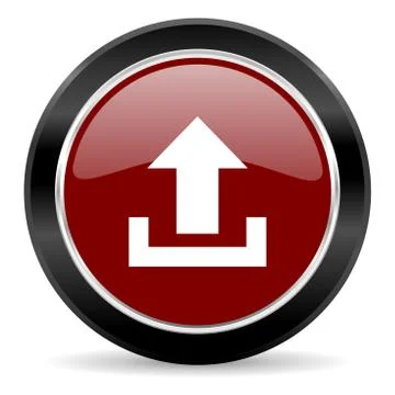 Red glossy web button Stock Illustration