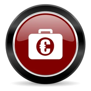 Red glossy web button Stock Illustration