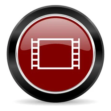 Red glossy web button Stock Illustration