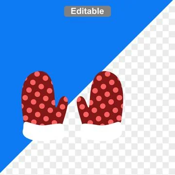 Red gloves with dotted pattern Stock-Illustration