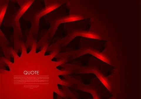 Red glowing abstract 3D geometric shapes on dark background with futuristic t 스톡 일러스트