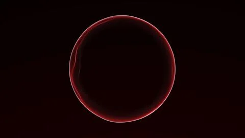 Red glowing abstract plasma sphere with smooth liquid surface and deep grad.. Stock Illustration
