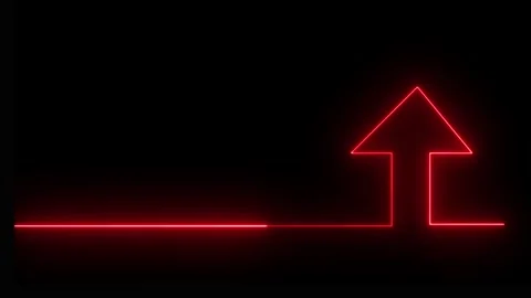 Red glowing arrow neon line animation 動画素材 330558953