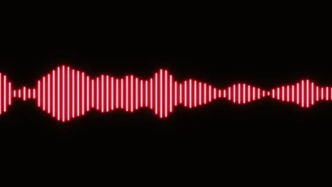 Red Glowing Audio Equalizer Bars on Black Background Sound Wave Visualization Stock Footage 330623110