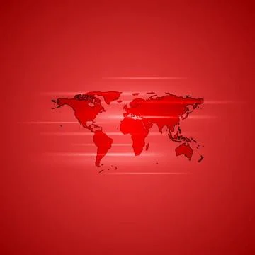 Red glowing background with world map Red glowing background with world ma... Stock Photos
