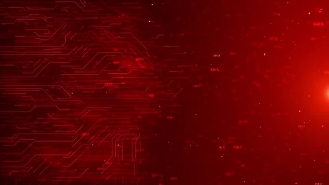 Red Glowing Circuit Code Matrix Vidéo 315418756