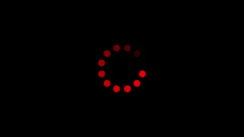 Red Glowing Circular Dots Pattern Icon Vidéo 333154139