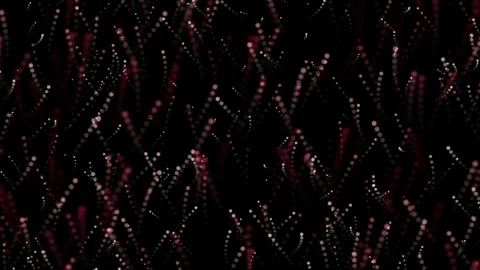 Red glowing dots moving in dark seamless loop Stockbeeldmateriaal 335602770