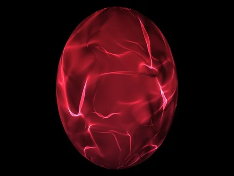 Red glowing energy ball over transparent... | Stock Video | Pond5