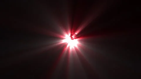 Red Glowing Energy Orb Emitting Moving Light Rays From Central Point from Stock Footage 320172410