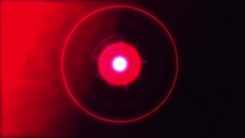 Red glowing energy orb pulsing with light in dark atmospheric background ab.. Stock Footage 340941885