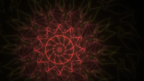 Red glowing fractal spiral pattern. Stock Footage 334195897