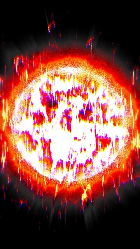 Red glowing glitch orb abstract scifi energy sphere Video stock 346754572